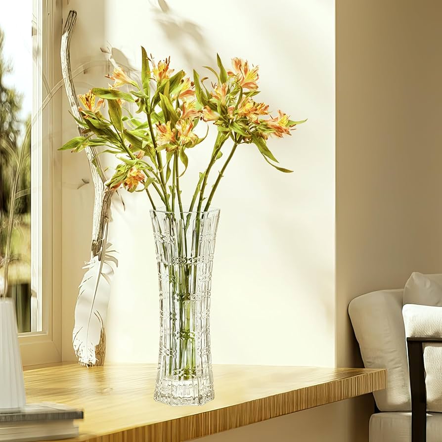 Amazon.com: LUXU Glass Cylinder Vases,Set of 1,Clear Flower